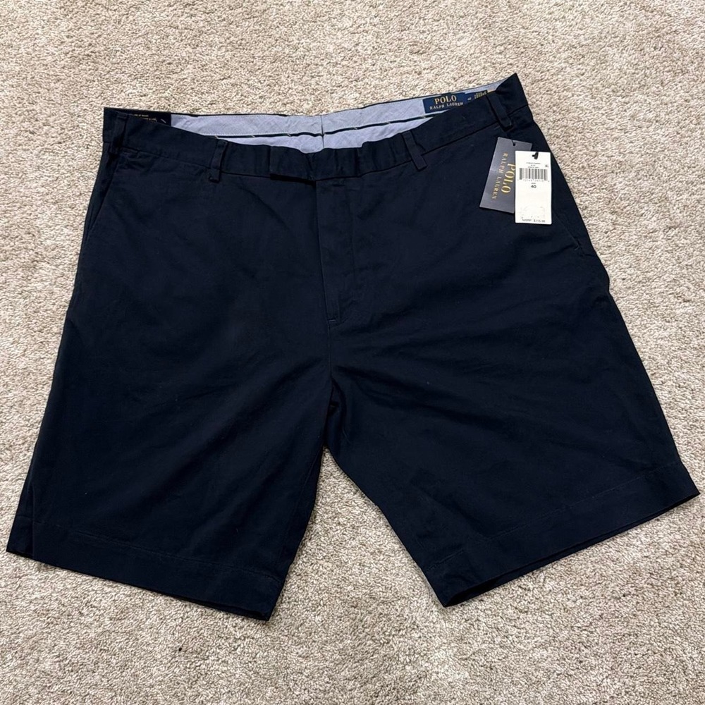 NWT Polo Ralph Lauren Stretch Slim Fit Shorts | Navy | Size 40